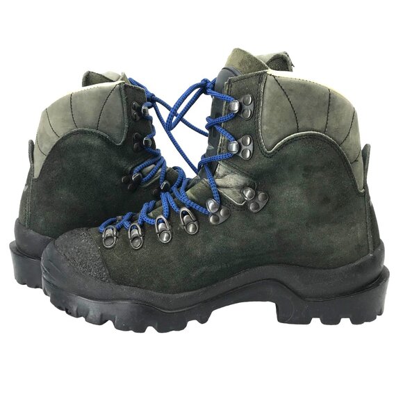 MONTRAIL Hiking Boots Womens 7.5/38.5 Green Leather Vibram Sole Made In Italy - Picture 4 of 16